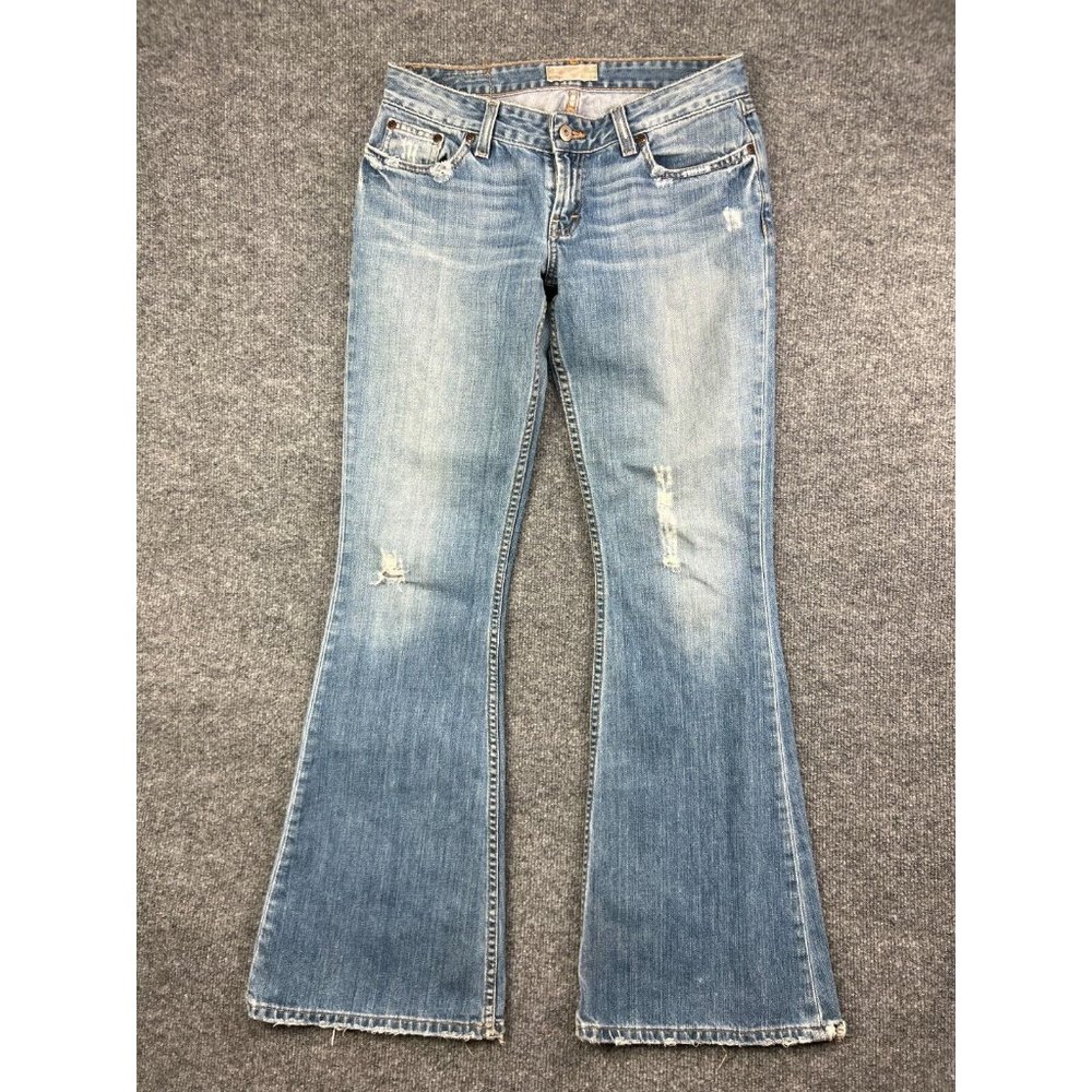 Vintage Y2K BKE Buckle Bootcut Jeans Women's 28x33.5 Light Blue Distressed